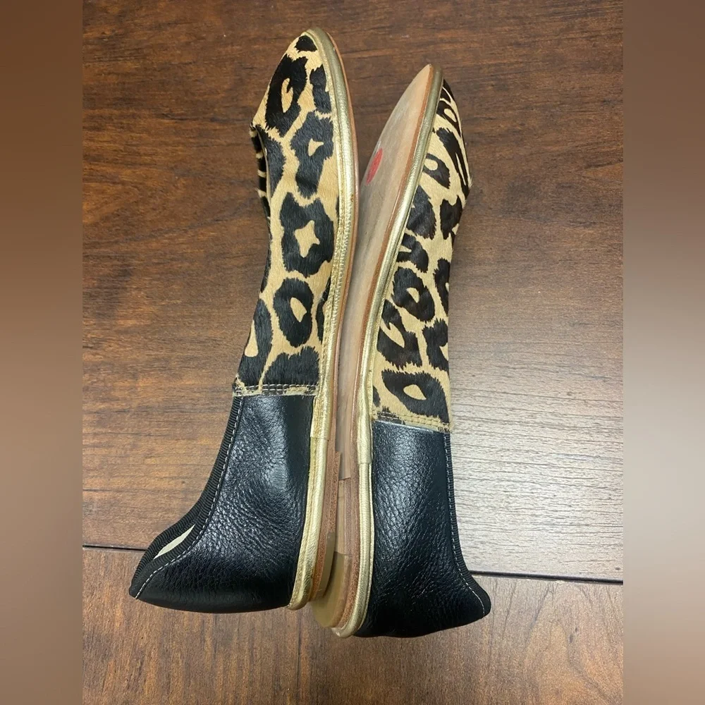 Diane Von Furstenberg Botswana Calf Hair Leopard Flats Size 8.5